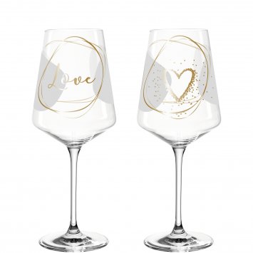 Rotweinglas 2er Set 560 ml Happy