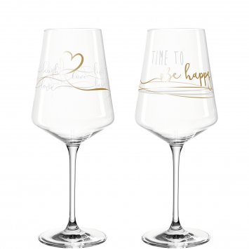 Rotweinglas 2 er Set 560 ml Happy