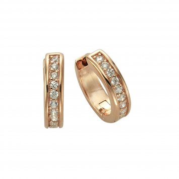 Ohrring 925/- Sterling Silber rosévergoldet Zirkonia