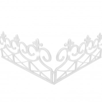 Rasenkante 480 cm Weiß mit Solarlichterkette