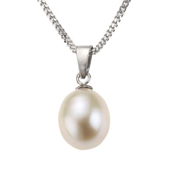 Halskette 925 Sterling Silber Perle weiß