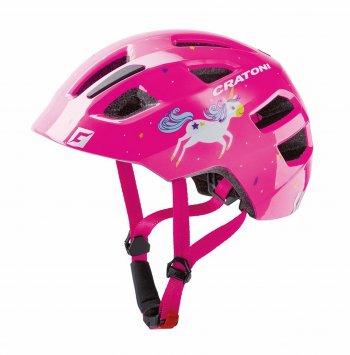 Kinder-Fahrradhelm Maxster pink glanz