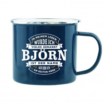 Echter Kerl Emaille Becher Björn