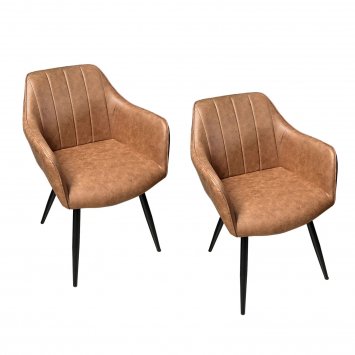 Stuhl Retro Cognac 2 Stück