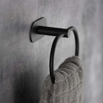 Wenko Turbo-Loc® Handtuchring Schwarz