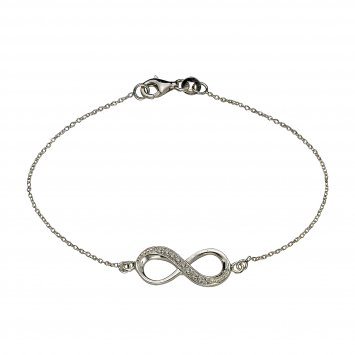 Armband Silber 925 mit Unendlichkeitszeichen 19cm lang