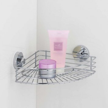 Wenko Vacuum-Eckablage mit 2 Haken