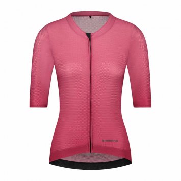 Damen Radshirt, kurzarm, magenta