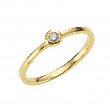 Ring Gold 750 mit Brillant 0,05ct.