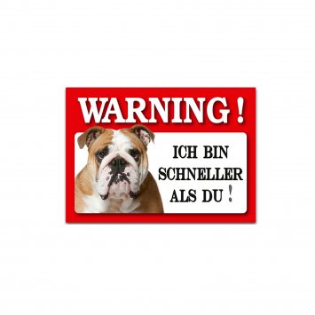 Blechschild Wachhund Englische Bulldogge