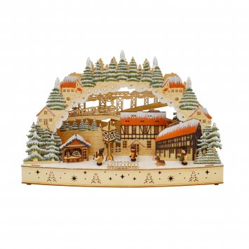 Lichterbogen LED kleine Stadt mit Fachwerkhäusern