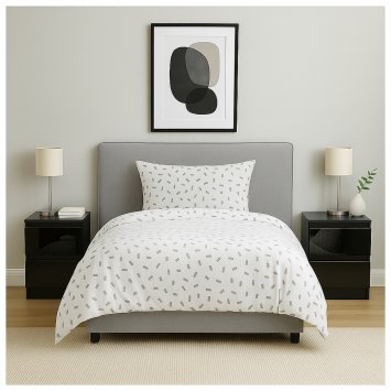 Nachtschrank Kenji Hochglanz Schwarz 2er-Set