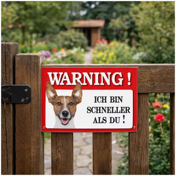 Blechschild Wachhund Jack Russell Terrier