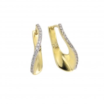 Ohrring 375/- Gelbgold Zirkonia