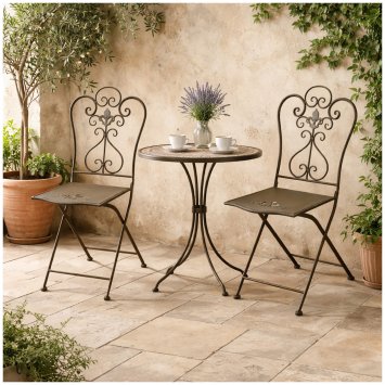 Romantische Metallstühle 2er Set