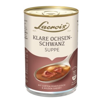 Lacroix Ochsenschwanz Suppe klar mit zartem Rindfleisch 400ml
