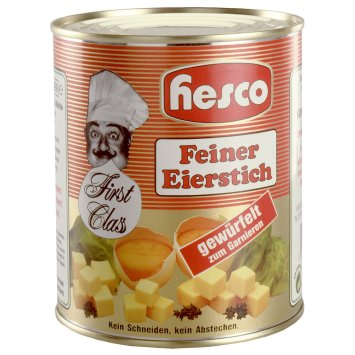Hesco feiner Eierstich First Class gewürfelt zum garnieren 850ml