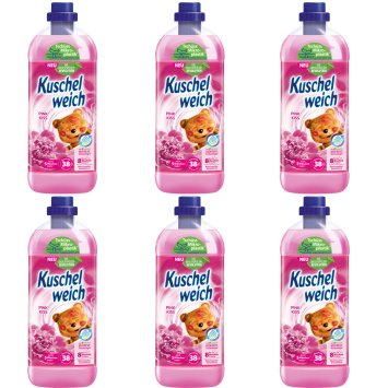 Kuschelweich Weichspüler Pink Kiss ergibt 38 Waschladungen 1L 6er Pack
