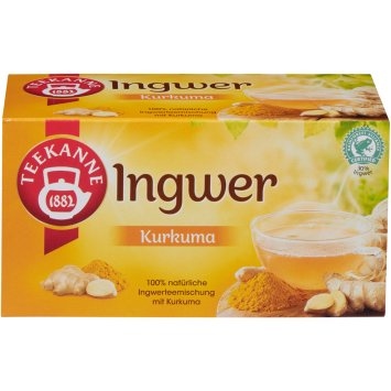 Teekanne Ingwer Kurkuma Ingwerteemischung verfeinert mit Kurkuma 32g