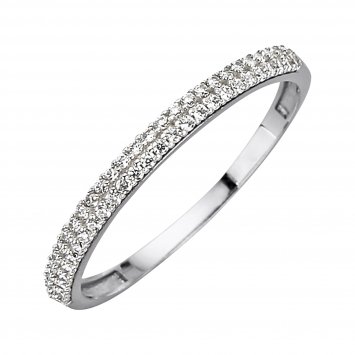 Ring Gold 375 mit Zirkonia weiß