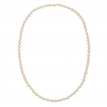 Halskette Gold 585 Perle weiß 6mm