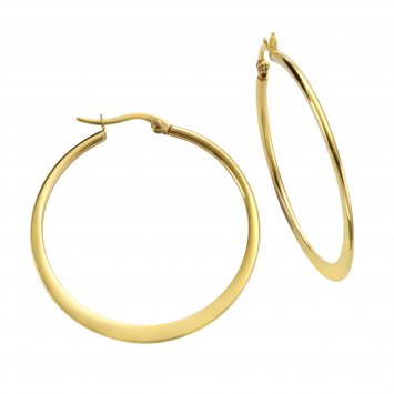 Ohrringe Edelstahl vergoldet 3,9cm Durchmesser