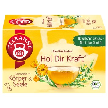 Teekanne Bio Hol Dir Kraft einzigartiger Geschmack 18 Beutel