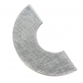 Brosche Kragenklemme aus Aluminium gebürstet + gewolkt