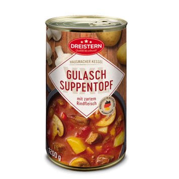 Dreistern Gulaschsuppentopf mit passend zartem Rindfleisch 1200g