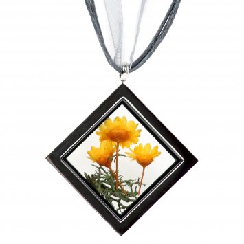 Medaillon Blume Edelstahl