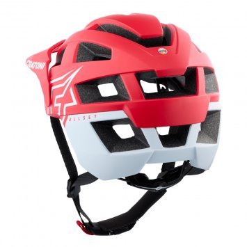 MTB-Helm AllSet Pro  rot/weiß matt