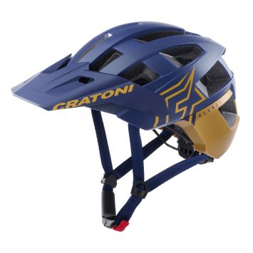MTB-Helm AllSet Pro  blau/gold matt