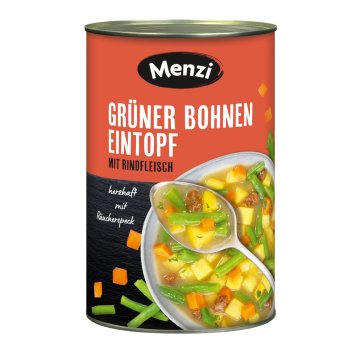 Menzi Grüne Bohnen Eintopf mit Rindfleisch tafelfertig 4200 g