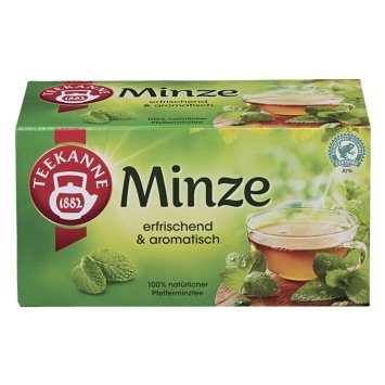 Teekanne Minze Pfefferminztee mit 20 verpackte Doppelkammerbeutel 45g