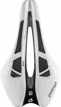 Sattel Dimension TRI 143 Nack Unisex weiß/silber