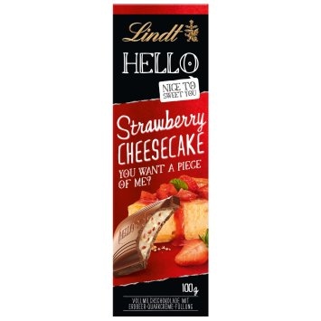 Lindt Hello Tafel Strawberry mit knusprigen Oat Crumble Stückchen 100g