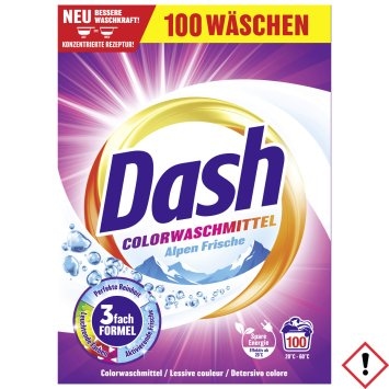 Dash Colorwaschmittel Alpen Frische für Reinheit und Frische 100WL