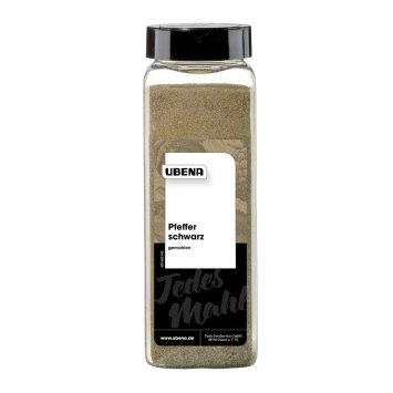 Ubena Pfeffer schwarz gemahlen kräftiger aromatischer Geschmack 600g