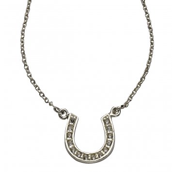 Collier 925/- Sterling Silber rhodiniert Zirkonia