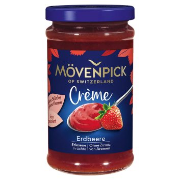 Mövenpick Erdbeere Gourmet Creme Frühstück Fruchtaufstrich 250g