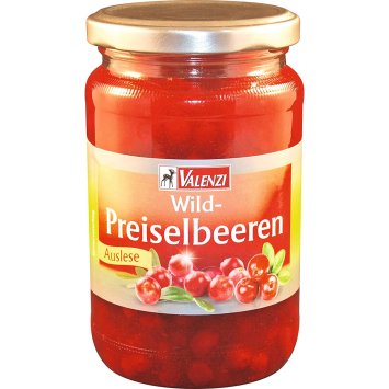 Valenzi Wild Preiselbeeren Auslese fruchtig süss im Glas 400g