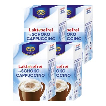 Krüger Cappuccino Schoko enthält Koffein Laktosefrei 10x15g 4er Pack