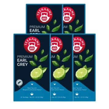 Teekanne Premium Earl Grey Schwarztee Bergamotte 40g 5er Pack