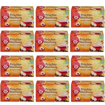 Teekanne Früchte Mischung Früchtetee fruchtig natürlich 60g 12er Pack