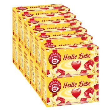 Teekanne Heiße Liebe mit Himbeer und Vanillearoma 45g 12er Pack