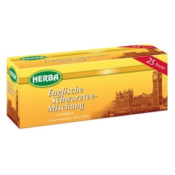 Herba Englische Schwarztee Mischung aromatisch 25 Beutel 37g