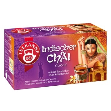 Teekanne Indischer Chai Classic würzig fernöstlich Schwarztee 40g