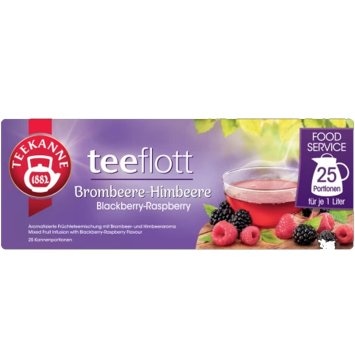 Teekanne Teeflott fruchtig aromatische Brombeere und Himbeere 125g