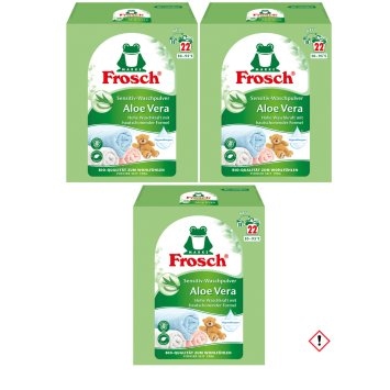 Frosch Aloe Vera Sensitiv Waschmittel 22 Waschladungen 1450g 3er Pack
