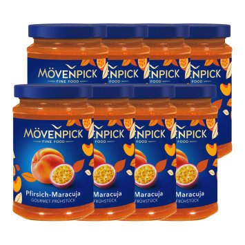 Mövenpick Pfirsich Maracuja Gourmet Fruchtaufstrich 250g 8er Pack